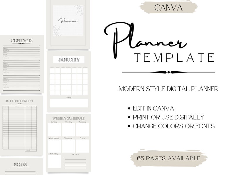 Ultimate Digital Planner Bundle Digital Download Digital Planner Canva