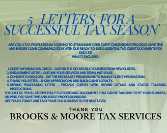 5 Letters For a Successful Tax Season