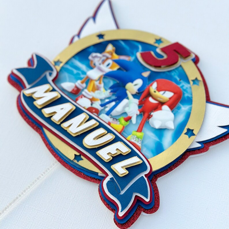 Sonic cake topper sonic the hedgehog cake topper for etsy