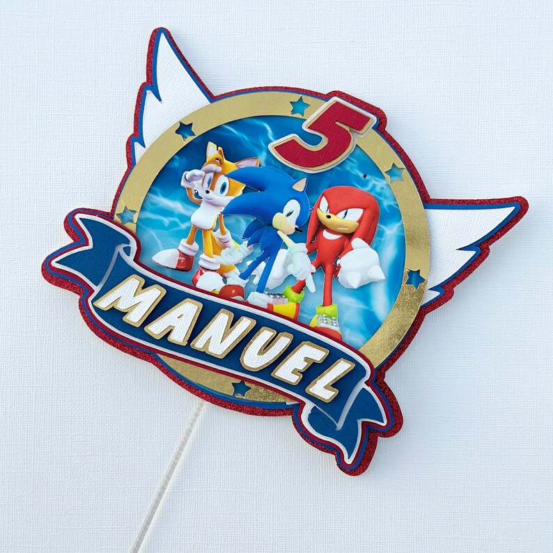 Sonic Cake Topper Sonic the Hedgehog Cake Topper for Etsy