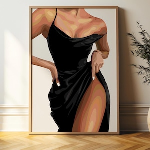 Black Woman Art, Fashion, Black Woman Wall Art, Black Girl Wall Art, black girl wall art, Black girl art, abstract art, Printable Black Art