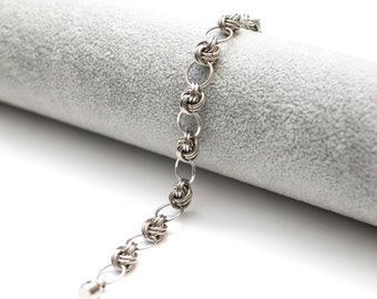 Hand Woven Chain Maille Knots Bracelet