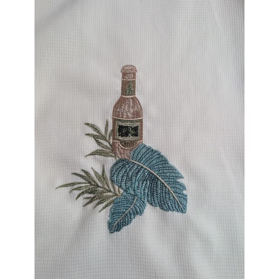 Vintage Butik Bay White Tropical Embroidered Hawaiian Camp Shirt Men's Large View 3