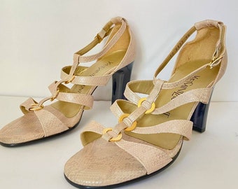 Ysl gold heel - Etsy België