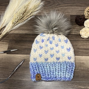 6-12 month infant merino wool handknit hat//Newborn knit hat//Luxury knit