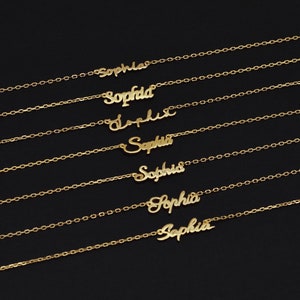Personalized Name Necklaces,14k Solid Gold Custom Name Necklace,Gift for Her,Personalized Gift.