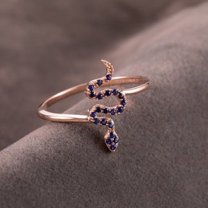 14k Solid Gold Snake Ring, Gold Serpent Ring, Handmade Ring , Snake Jewellery ,Snake Jewellery, Animal Ring, Gift For Her