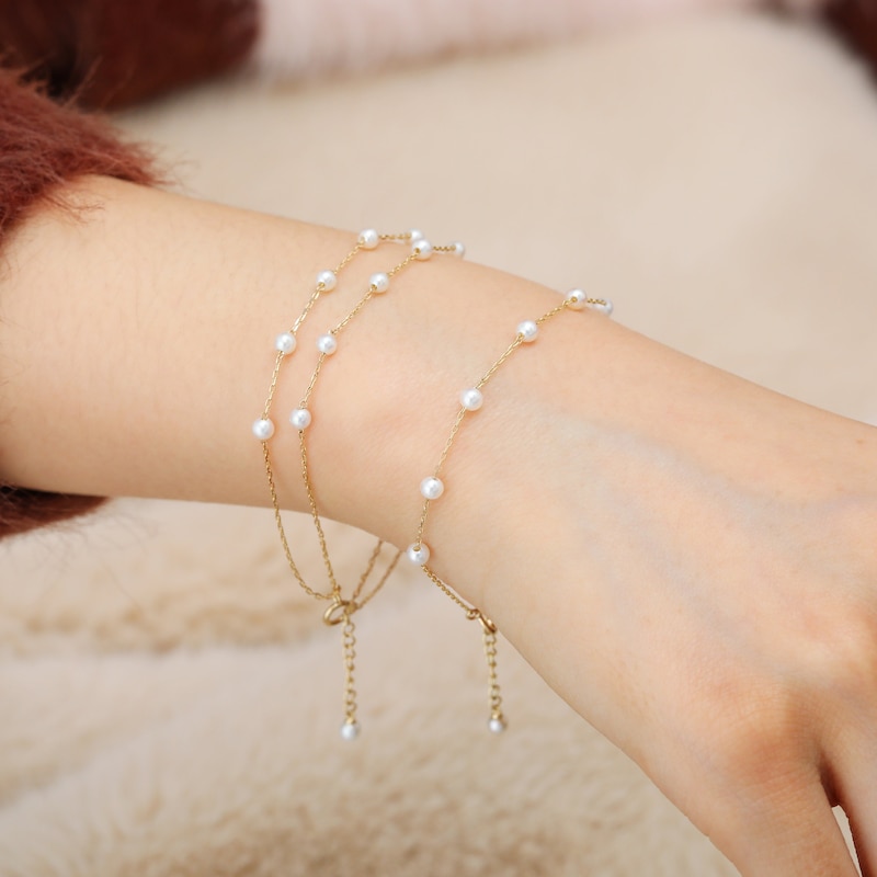 Shaped Pearl Gold Bracelet main image 1