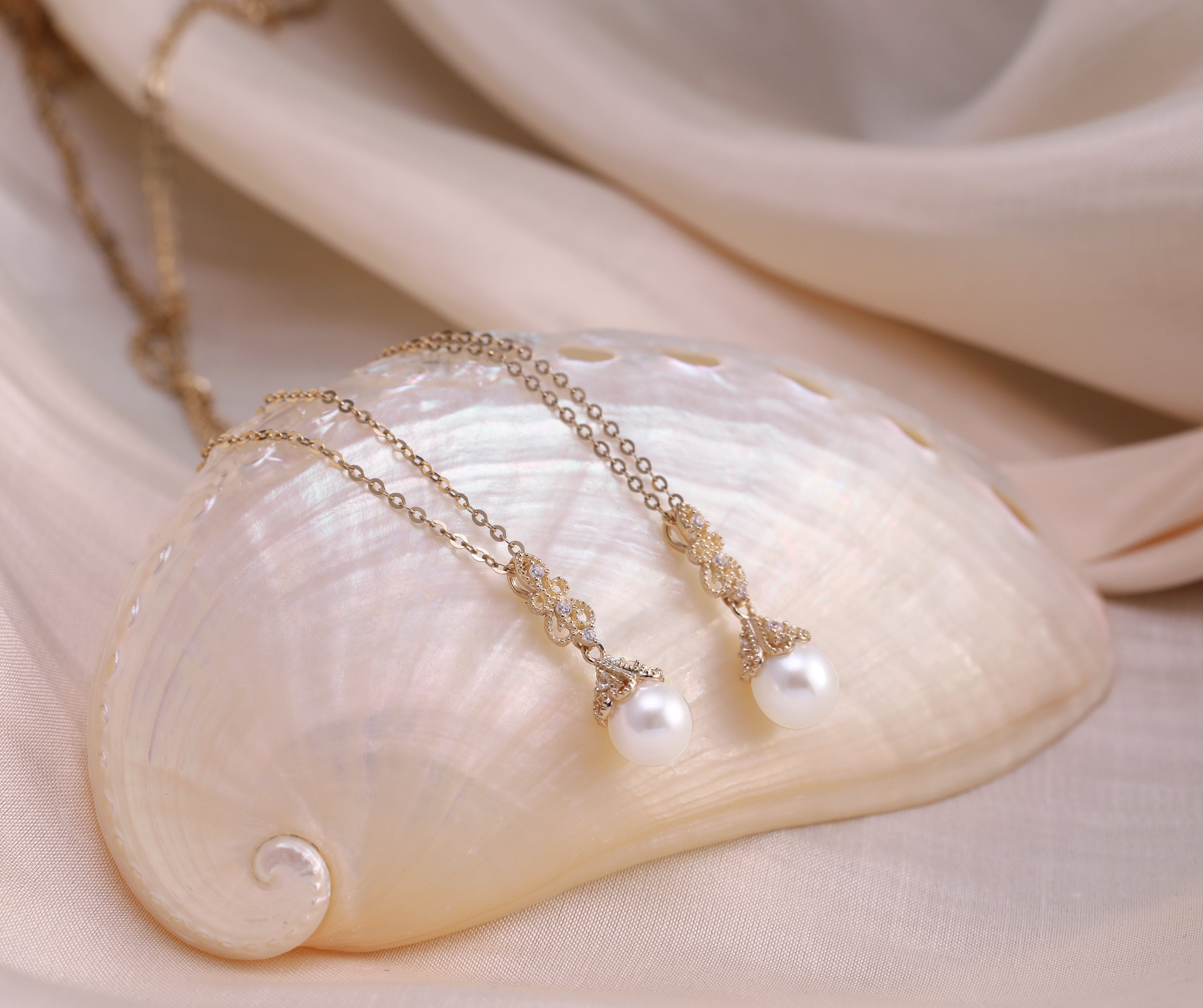 Collier Perle D'eau Douce Plaqué Or 14k - Minimaliste Fait Main - Neuf Avec étiquettes