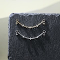 14K Gold North Star Dangling Nose Chain, 925 Sterling Silver Moissanite Chain, 14K Gold Plated Polaris Helix Cartilage Hoop Diamond Chain product logo