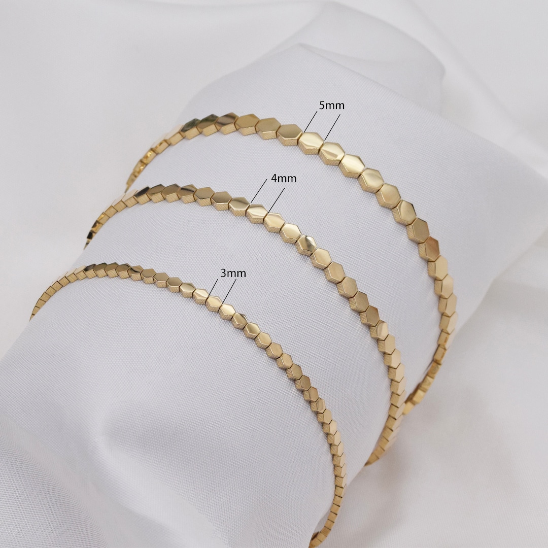 Geometric Bracelets 18k Gold Plated Simple Hollow Line Hexagon Bracelets 10pcs30PCS- B029