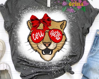 Cougars Mascot School Spirit T-Shirt | Comfort Colors | Youth | Adult