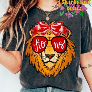 Lions Mascot School Spirit T-Shirt | Comfort Colors | Youth | Adult