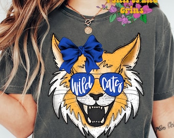 Wildcats Mascot School Spirit T-Shirt | Comfort Colors | Youth | Adult