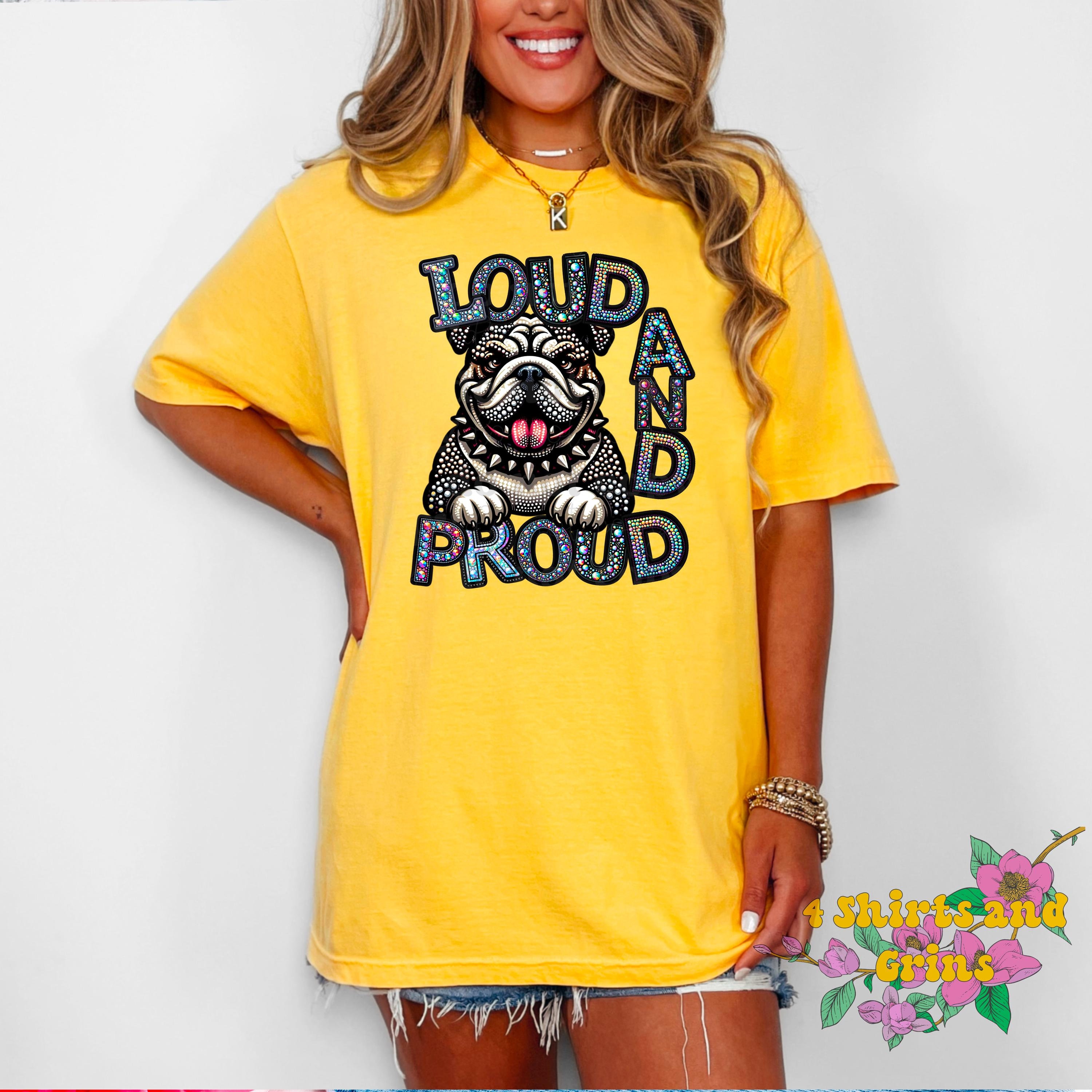 Loud + Proud T-Shirt Unisex In Jersey Slub Biologico - Stampa Morbida, Certificata GOTS - Per Bambini E Ragazzi