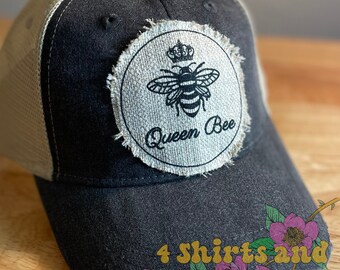 Black Cap With Rhinestone Bees & Sparkle Accents – Handmade  display picture 1