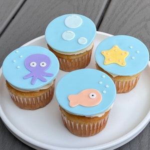 Under The Sea Fondant Cupcake Toppers