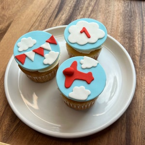 Little Airplane Fondant Cupcake Toppers