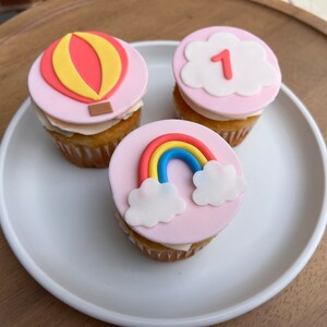 Rainbow Fondant Cupcake Toppers