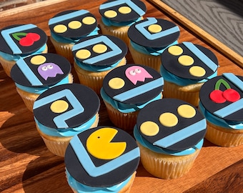 Pac-man Fondant Cupcake Toppers
