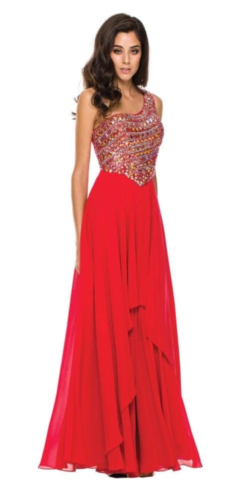 strapless open back dress Juliet Dress (venetian red tulle) – INDIE BLUE main image 0