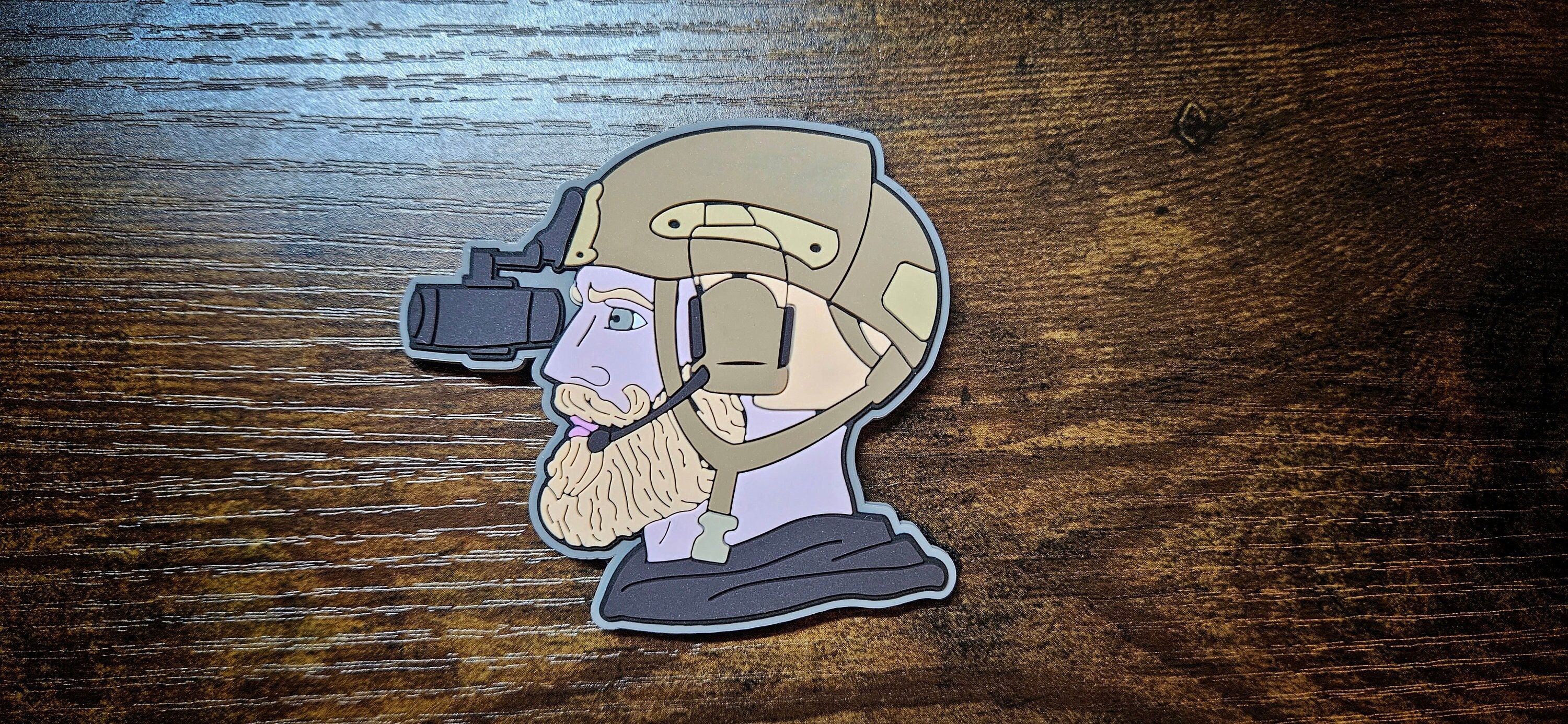 Bearded Chad Meme yes 2x3 Morale Patch 