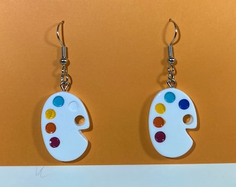Cute Paint Palette Dangle/Drop Earrings (Nickel free) (B GRADE)
