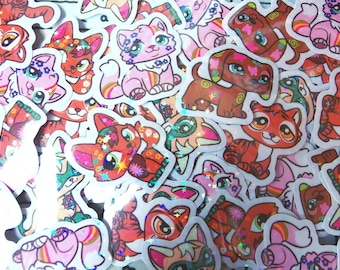 Littlest Pet Shop Holographic 1.5in Vinyl Sticker Postcard Pets