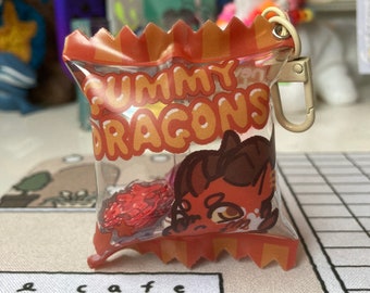 Lesbian Gummy Dragons Candy Shaker Bag Charm