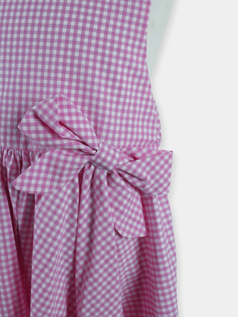 Tabitha's Teachers Pet Dress - Pink Greenbrier Gingham & Lauderdale Lavender Gingham