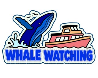 Whale Watching Scrapbook Title SVG PNG - Cricut, Silhouette (Digital Download)