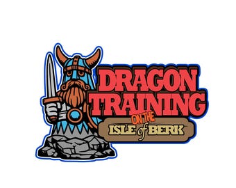 Título para álbum de recortes de la Isla de Entrenamiento de Dragones, archivo de corte Cricut/Silhouette (descarga digital)