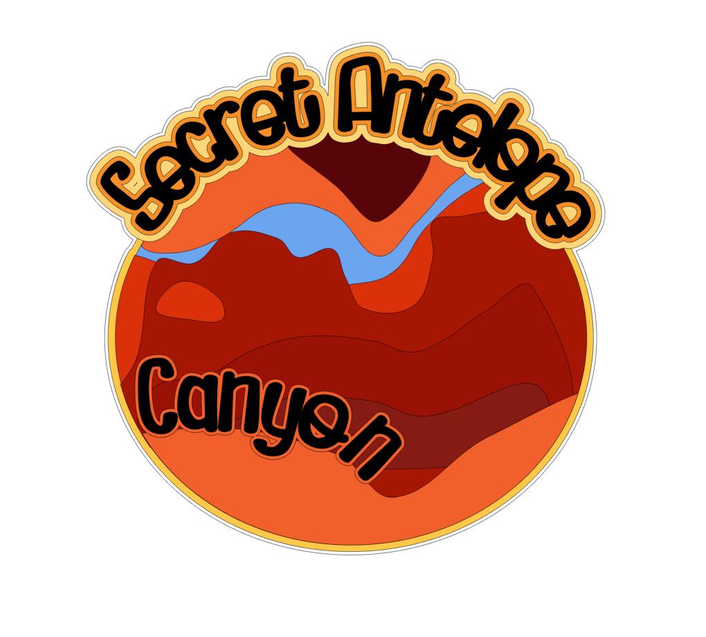 Secret Antelope Canyon png en svg plakboek titel digitale download snijbestand voor Cricut/silhouet snijmachines of sublimatie
