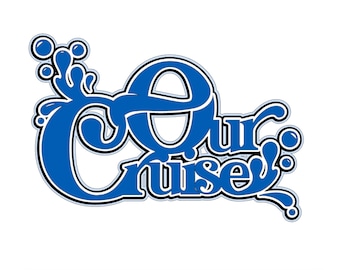 Cruise Scrapbook Title SVG: Vacation Cutting File (Digital Download)
