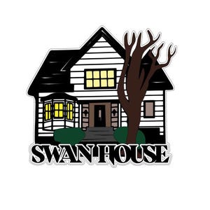 Swan House png en svg plakboek titel digitale download snijbestand voor Cricut/silhouet snijmachines of sublimatie