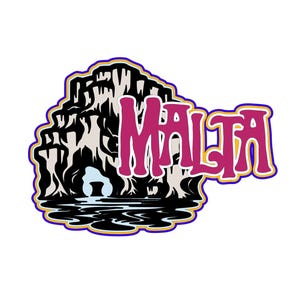 Malta png en svg plakboek titel digitale download snijbestand voor Cricut/silhouet snijmachines of sublimatie