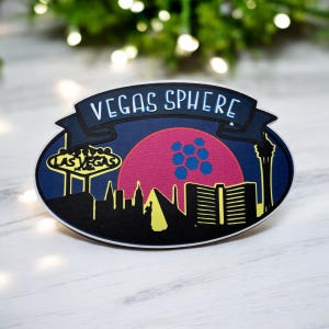 Abbellimento fustellato per album Las Vegas Sphere - completamente assemblato da cartoncino di qualità a strati