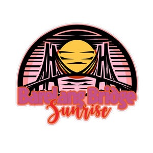 Bridge Sunrise png en svg plakboek titel digitale download snijbestand voor Cricut/silhouet snijmachines of sublimatie