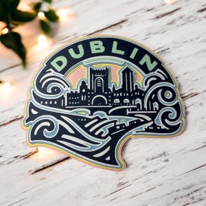 Abbellimento fustellato Dublino Irlanda - completamente assemblato da cartoncino di qualità a strati