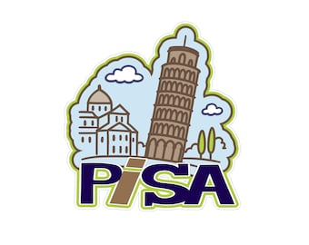 Pisa Italy Title .svg .png scrapbook title digital download cutting file for Cricut/Silhouette