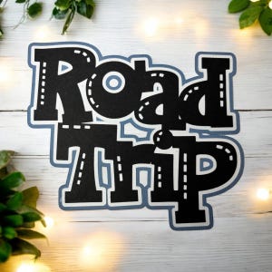 Abbellimento fustellato per album di ritagli Road Trip - completamente assemblato da cartoncino di qualità a strati