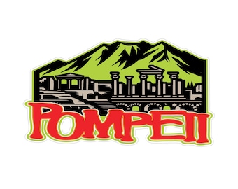 Pompeji Italien png und svg Sammelalbum Titel digitaler Download Schneidedatei für Cricut / Silhouette Schneidemaschinen oder Sublimation