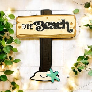 Abbellimento fustellato per album To The Beach, completamente assemblato da cartoncino di qualità a strati