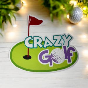 Fustellatura per album di ritagli Crazy Golf - completamente assemblata da cartoncino di qualità a strati