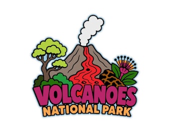 Volcanoes National Park png svg scrapbook title digital download cutting file for Cricut/Silhouette