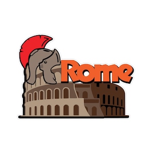 Rome Italië png en svg plakboek titel digitale download snijbestand voor Cricut/silhouet snijmachines of sublimatie
