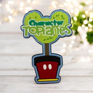 Orecchie Topiary Scrapbook Die Cut abbellimento - completamente assemblato da carta di qualità a strati