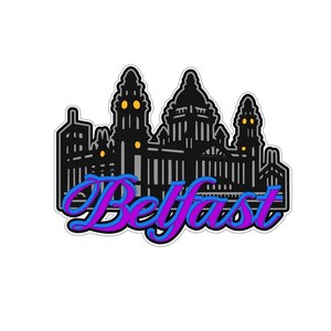 Belfast png en svg plakboek titel digitale download snijbestand voor Cricut/silhouet snijmachines of sublimatie