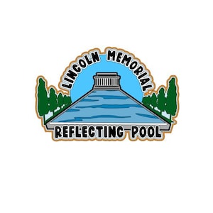 Lincoln Memorial Reflection Pool paginatitel png, svg plakboektitel digitale download snijbestand voor Cricut/silhouet-snijmachines