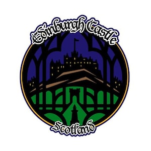 Edinburgh Castle Schotland png en svg plakboek titel digitale download snijbestand voor Cricut/silhouet snijmachines of sublimatie